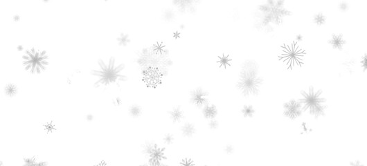 Snowflake Cascade: Mesmerizing 3D Illustration Depicting Descending Christmas Snowflakes