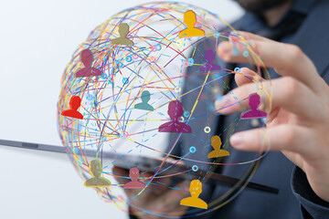Image of a global network, illustrating interconnectedness and communication.