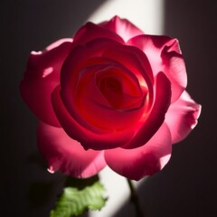 red rose on black