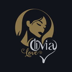vector illustration of a girl with a sign