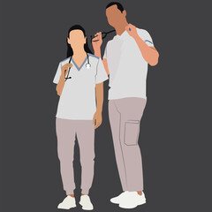young doctor with stethoscope