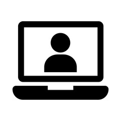 リモートワーク、オンラインチャットのアイコン