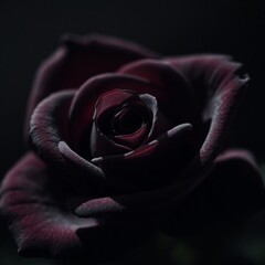 rose on black