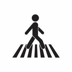 Walkway Sign Silhouette Design Vector Icon.