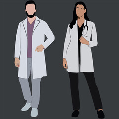 young doctor and nurse
