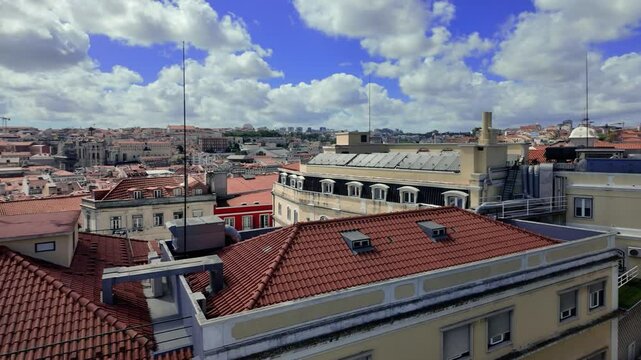 Lisboa - take is moving counter clockwise along panoramic old town over alfama quarter district