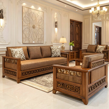 sofa set design for drawing room with sheesham wood