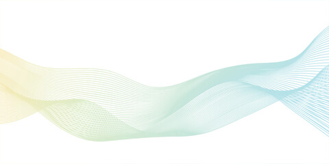 Decorative fluid design with smooth flowing wave curves

