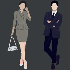 business man and woman in suit
