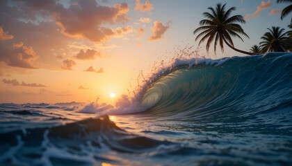 a beautiful evening at the beach 4k pc wallpaper