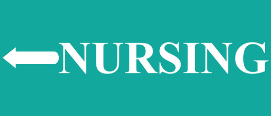 Arrow sign indicating nursing unit