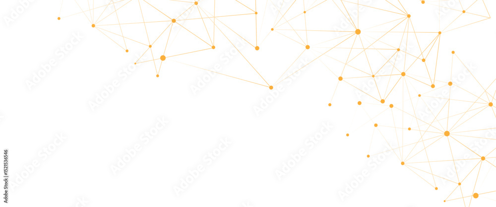 Poster vector abstract background technological with with connected line and dots