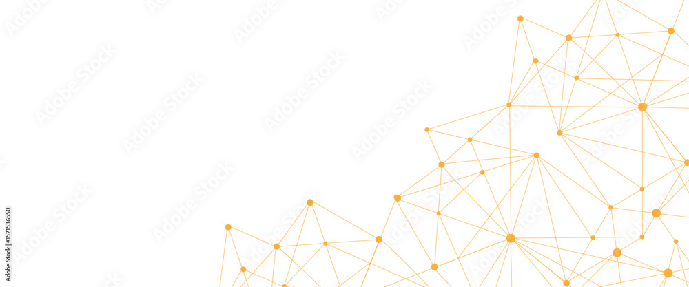 Poster vector abstract background technological with global connection design with line and dots