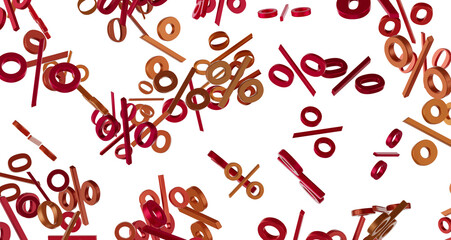 percent rain shopping digital in 3d.