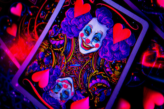 Elegant Poker Card with Heart Design &ndash; Digital Illustration of a Playing Card for Gaming and Card Enthusiasts