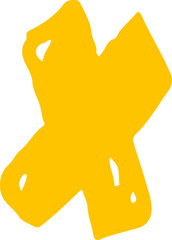 Crayon Cross Symbol