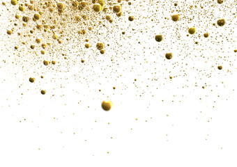 (Mehrere Werte)Radiant Revelry: Enthralling 3D Illustration of Shining gold Confetti PNG