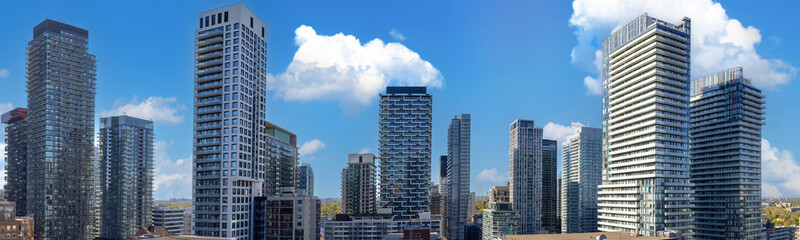 Fototapeta premium Upscale Eglinton and Forest Hill residential area coveted by middle and upper class families as well as Ontario developers