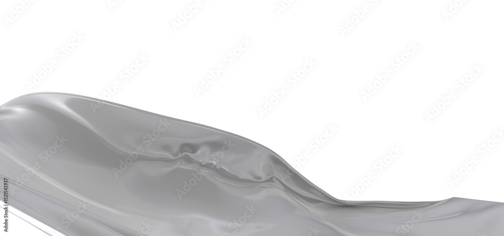 Poster high-resolution image of a flowing gray fabric, perfect for backgrounds or textures.