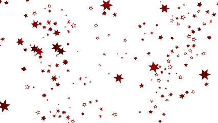 Beautiful red stars scattered on white background. Perfect for celebration, holidays, or magical themes.