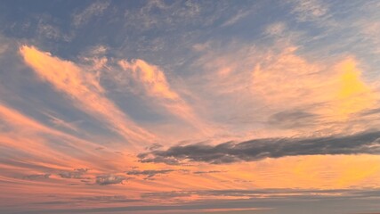 sunset in the sky