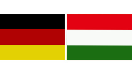 Germany Official flag with Luxembourg national flag, both countries flags in Horizontal shape and isolated on white background
Rectangular colorful design Flag with together.