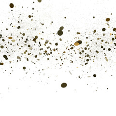 Multicolor confetti abstract background with a lot of falling pieces, isolated on a white background. Festive decorative tinsel element for design