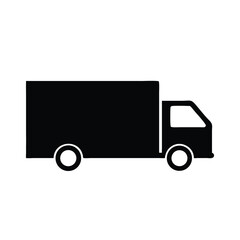 Delivery truck silhouette vector illustration graphic design.