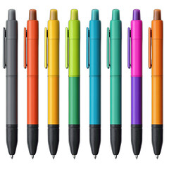Colorful Set of Pens, Variety of Ink Colors,