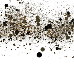 gold  confetti falling down isolated on transparent background. PNG