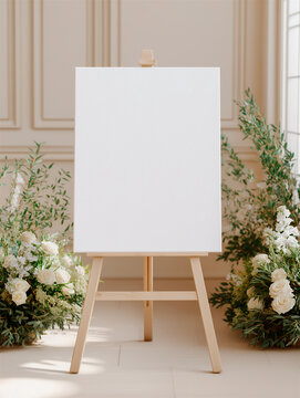 Indoor Wedding Welcome Sign Mockup &ndash; 18x24 in