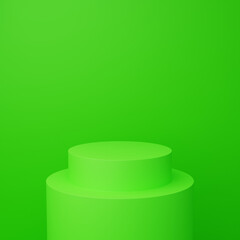 Minimalist 3D Podium Background – Green – Square