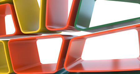 Color Blend Rainbow Trendy Low Poly BG Design