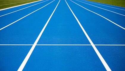 Blue Running Track: A Path to Victory