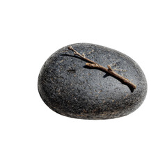 Fototapeta premium Tranquil Stone and Twig A Symbol of Nature's