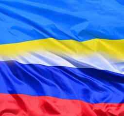 flags of Russia and Ukraine