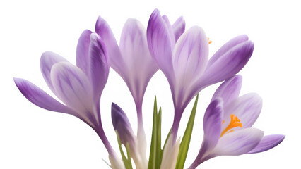 Fototapeta premium crocus flowers isolated on white
