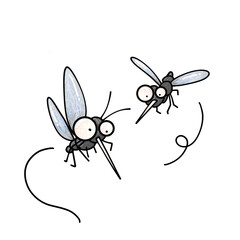 Cartoon Mosquito Vector Illustration