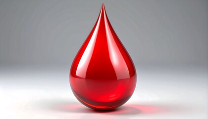 Fototapeta premium Stunning Red Liquid Drop.artistic, bold, colours, contrast, dynamic, elegance, flow, fluid, liquid, photo, splash, stunning, vibrant, visual, motion, abstract, art, showcase, design, red, 