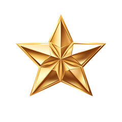 Obraz premium golden star isolated on white background