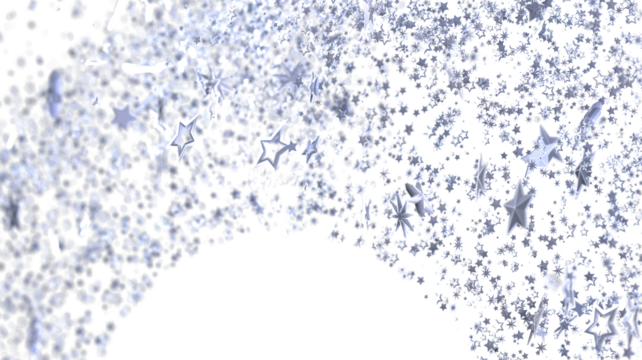 Beautiful silver stars on white background. Perfect for holidays, celebrations, or magical themes.