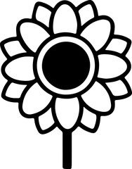 SUNFLOWER TRANSPARENT IMAGE ICON VECTOR 