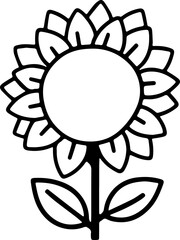 SUNFLOWER TRANSPARENT IMAGE ICON VECTOR 
