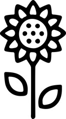 Obraz premium SUNFLOWER TRANSPARENT IMAGE ICON VECTOR 