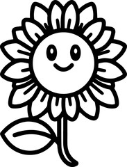 SUNFLOWER TRANSPARENT IMAGE ICON VECTOR 