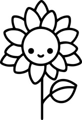 SUNFLOWER TRANSPARENT IMAGE ICON VECTOR 