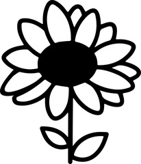 SUNFLOWER TRANSPARENT IMAGE ICON VECTOR 