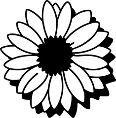 SUNFLOWER TRANSPARENT IMAGE ICON VECTOR 