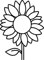 SUNFLOWER ICON WITH TRANSPARENT BACKGROUND VECTOR PATTERN 