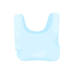 Disposable plastic bag. Empty grocery bag. Ecological problem plastic waste pollution
